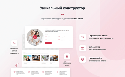 IntecUniverse SITE - корпоративный сайт с конструктором дизайна